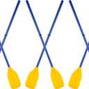 6 Pcs Boat Oars Kayak Paddles PVC Detachable Canoe Paddle, Ribbed French Oar for Inflatable Boat Water Marine Sports Rubber Dinghy