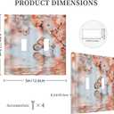 Decorative Switch Plate Covers Orange Pink Ombre Floral Butterfly Lake Water Reflection 2 Gang Wall Plate Double Toggle Light Switch Cover Plate Electric Dual Device Electrical Faceplate (2-Gang Toggle / 5 x 4.9 IN)
