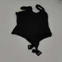 REORIA 1 Black V Neck Bodysuit Black, M