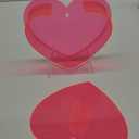 Heart Vase, Acrylic Heart Shaped Vase for Flowers, Valentine's Day Decor, Modern Flower Vases, Valentine's Day Gifts for Her, for Women, Couple, Girlfriend, Mom, Wedding(Red)