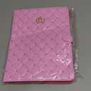 for iPad Air 13 Inch Case M3 2025/M2 2024, iPad Pro 12.9 (6th/5th/4th Gen 2022/2021/2020),Cute Crown Rhinestone Elegant PU Leather Auto Sleep/Wake Stand Protective Case for iPad Air 13", Pink