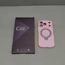 360 Spin Silicone Stand Cover for iPhone 17 Pro Case, Cute Wavy & Full Camera Protection, Fit for MagSafe Shockproof Women Girl Phone Case for iPhone 17 Pro 6.3", Chalk Pink