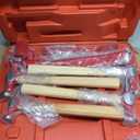 DAYUAN 9 pcs heavy duty Auto Body Repair Tool, Fender Repair Kit Carbon Steel Hammer Dolly Set Dent Hammer Set with Hickory Handle with Red Case