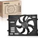 A-Premium Engine Radiator Cooling Fan Assembly with Brushless Motor Compatible with Volkswagen & Audi Models - Jetta 2019, Golf/e-Golf 2015-2019, Golf SportWagen 2015-2018, GTI/A3 2015-2020, S3
