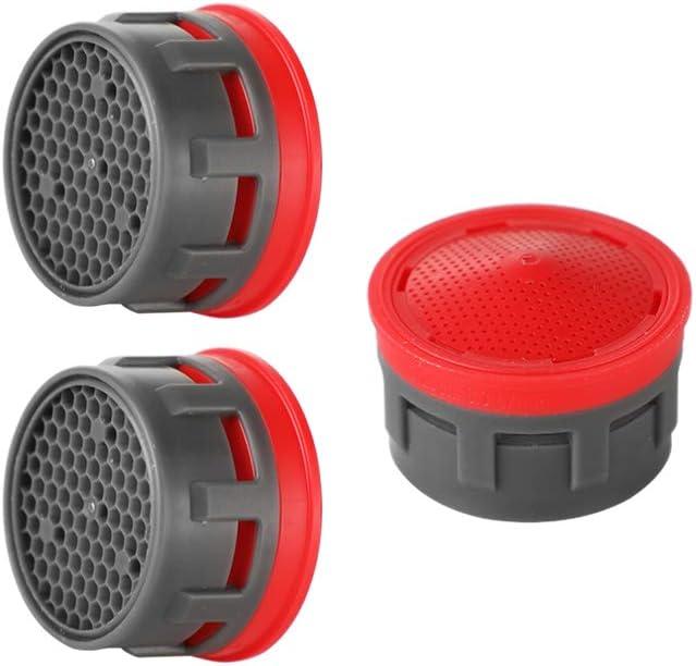 JQK Faucet Areator, 2.2 GPM Flow Retrictor Insert Faucet Aerators Replacement Parts Bathroom 3 Pack, FAN22-P3