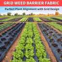 3ft x 300ft Landscape Fabric -Heavy Duty Weed Barrier Fabric for Landscaping, Weed Blocker Cloth,Geotextile Fabric for Garden, Driveway & Ground Cover, Garden Weed Mats,Grid Design