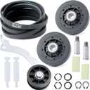 Dryer Rebuild Kit Include RB170002 Dryer Roller Set & D516792 ldler Pulley & D511255P Belt & RB170003 Drum Glide Kit Compatible with Speed Queen 1992 and Newer Models Repair Kit