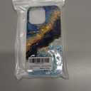 Case for iPhone 13 Pro Case for Girl Women Men,ARSTVEC Glitter Pearly Luster Shell Shiny Sparkle Bling Slim Soft TPU Protective Back Phone Case Cover for iPhone 13 Pro 6.1,Blue Sea Waves Ocean Summer