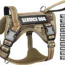 WINSEE Tactical Dog Harness, No Pull Dog Harness for Medium Large Dogs with Handle & Molle, Military Service Dog Vest Harness in Training Pet Harness for Small Dogs (Desert Camo, Large)