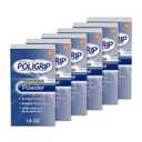 Super Poligrip Extra Strength Denture Adhesive Powder, Denture Powder for Dentures - 1.6 Ounces (Pack of 6)