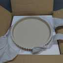 OAKOA Decorative Tray for Decor - Coffee Table Tray for Living Room - Round Tray for Home Decor - Coffee Table Decor Centerpiece - Modern Minimalist Centerpiece (Beige Resin)