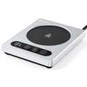 Maestri House ETL Listed Coffee Mug Warmer with 4 Temp Settings & 1-12 Hour Timer, Auto Shut Off for Desk, Smart Electric Beverage Warmer, Candle Melter for Home and Office (Silver)