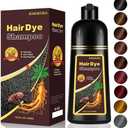 Chestnut Brown Hair Dye Shampoo 3-in-1, Instant & Long-lasting Hair Color Shampoo in Minutes, Gray Hair Coverage for Men & Women, Natural Shampoo Hair Dye for All Hair Types