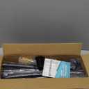 Industrial Double Curtain Rods for Windows 31 to 95 Inch, Adjustable Telescoping 1 Inch Black Double Curtain Rod Set Heavy Duty Blackout Wrap Around Curtain Rods for Living room, Sliding Glass Door