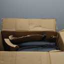 Amazon Basics Office Computer Task Desk Chair with Padded Armrests, Mid-Back, Adjustable, 360 Swivel, Rolling, 275 Pound Capacity, 24.2"D x 24"W x 34.8"H, Black Faux Leather