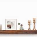AZSKY Rustic Fireplace Mantel Shelf Floating Fireplace Mantel Dark Walnut 36 Inch Long Wall Mount Mantel for Fireplace Deep Wall Shelf Set of 1 with Invisible Wooden Bracket