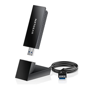 NETGEAR Nighthawk WiFi 6E USB 3.0 Adapter (A8000) - AXE3000 Tri-Band Wireless Gigabit Speed (Up to 3Gbps) - New 6GHz Band – Works with Any WiFi 6 or 6E Router Or Mesh System - for Windows PC