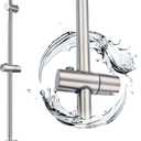 31.5 Inch Shower Slide Bar Wall Mount Brushed Nickel Shower Sliding Bar with Adjustable Shower Head Holder Detachable Shower Head Slide Bar for Bathroom