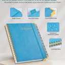 2026 Planner, Weekly and Monthly Calendar Planner from January 2026 - December 2026, 8.5" x 11" Hardcover Leather Hourly Appointment Book with Tabs, Spiral Daily Planners for College School Work Home, Sky Blue (A4)