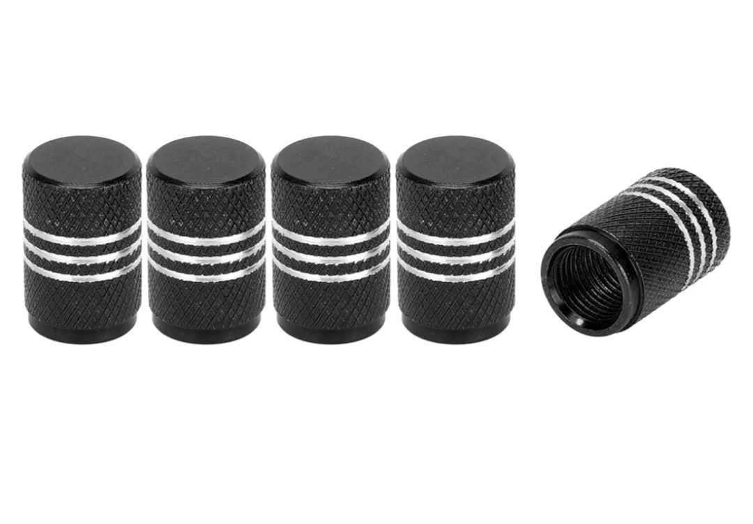Tire Valve Stem Caps 16MM Car Wheel Valve Cap Copper Black for Car Bike Motorcycle Truck Anti Crash Tyre Valve Stem Cover Valve Dust Cap Tire Valve Cap 5 Pcs