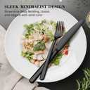 KINGSTONE Black Silverware Set, 40 Piece Flatware Set for 8, 18/10 Stainless steel Cutlery Set for Home Kitchen and Restaurant