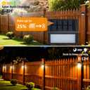 Solar Step Lights, 8 Pack Solar Powered Deck Lights, Outdoor Waterproof Pathway Light, Auto On/Off, 3000K Warm White, Outdoor Lighting for Garden Stairs, Fence, Wall, Porch, Standard