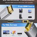 HDMI to VGA Adapter Cable 10FT [Metal Case, Nylon Cable] 1080P@60Hz HDMI Male to VGA Male Uni-Directional Braided Cord for Computer, Laptop, Monitor, Roku, Xbox, Graphics Card More