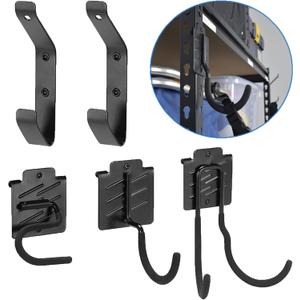 Ultrawall 5 Pack Shelving Hooks for Keyhole Shelves Organization, Utility Shelves Hooks for Clothes, Hats, Garden Tool Bags, Chainsaws, Cords, Tools Equipment