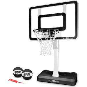 GoSports Splash Hoop Legend - Aqua or Black - Pool Basketball Hoop Game with Water Weighted Base, Adjustable Height, and Regulation Steel Rim