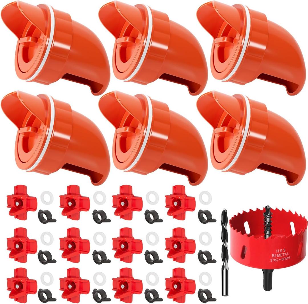 TAOGU Chicken Feeder No Waste Automatic Poultry Feeder Ports Chicken Feeders and Waterer Set Chicken Feeders Kit