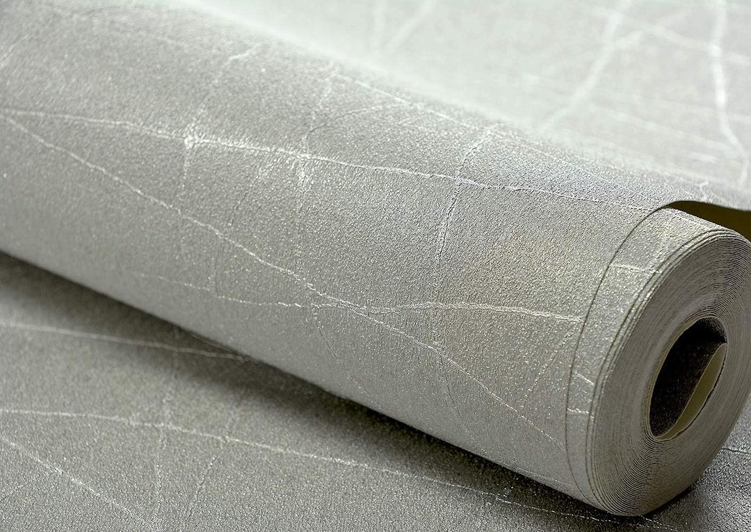 70522 Embossed Solid Color Wallpaper, Silver/White Thread Texture Wallpaper Bedroom Living Room Cafe Wall Decoration 20.8in32.8ft 70522 Embossed Solid Color Wallpaper, Silver/White Thread Texture Wallpaper Bedroom Living Room Cafe Wall Decoration 20.8in32.8ft