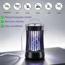 Lulu Home Bug Zapper Indoor, 2 Packs Mosquito Killer with Fan, 1500V Electric Fly Trap, USB Plug-in Insect Catcher for Home, Kitchen, Bedroom, Black & White