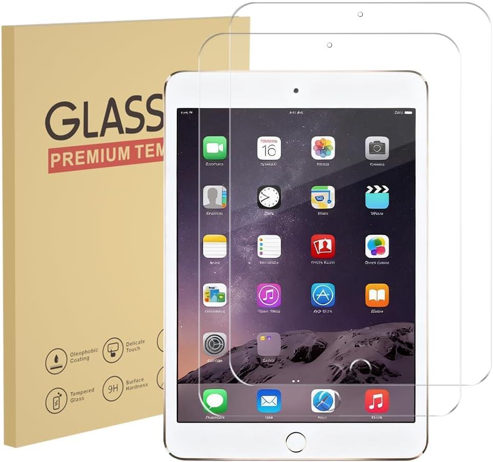 Design for Apple iPad mini 1 2 3 (Not mini 4/5/6) Tempered Glass Screen Protector, Anti Scratch, Bubble Free,High Definition, 2 Pack