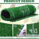 Suncalla 8 Pcs Football Grass Placemats Table Centerpieces Decoration 12 x 12 Inch Artificial Grass Mats Number 40 Football Table Placemats for Soccer Tailgate Birthday Party Decor Supplies