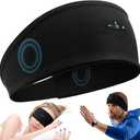 TOPIEI Sleep Headphones Bluetooth Headband for Side Sleeper, 17H Playtime, Wireless Headband Headphones with HD Stereo Speakers for Workout,Running,Yoga, Ideal Gifts for Men, Women, Teens, Pink+Black