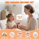 Karaoke Machine for Kids, Kids Toys for 3-12 Years Old Girls Birthday Presents, Portable Bluetooth Karaoke Speaker with 2 Microphones, Girls Gifts for Kid Party Christmas Birthday(Orange)