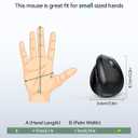 TECKNET Mini Vertical Wireless Mouse, Ergonomic Mouse for Small Hands, 4800DPI, 5 Adjustable DPI Levels, 6 Buttons, 2.4GHz Silent Optical Wireless Mouse for Laptop, Computers, PCs, Macs