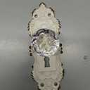 SOFFEE DESIGN 4pcs Vintage Cabinet Pull Drawer Handle, Distressed Closet Handle with Clear Resin Knob, Antique with Mounting Screws for Cupboard, Kitchen Furniture - White