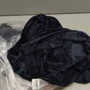 MIFXIN 2 Piece Velvet Tub Chair Covers with Cushion Cover Stretch Soft Removable Club Chair Slipcovers Armchair Sofa Couch Furniture Protector for Living Room Bar Counter Hotel (Dark Blue)