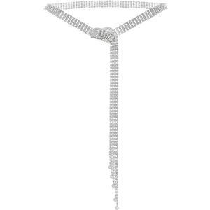 Heliltd Rhinestone Chain Belt with Adjustable Crystal Waistband for Dress & Jeans (53.14inch(Max Waist: 43.31inch))