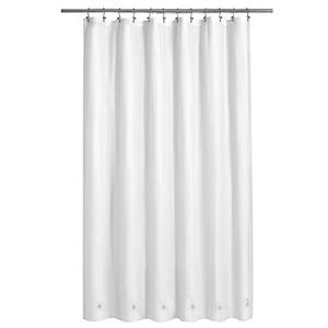 Barossa Design White Shower Curtain Liner with 6 Magnets - Waterproof PEVA Shower Liner for Bath Tub, 72" x 72" Standard Size, PVC Free & Metal Grommets - White, 72x72