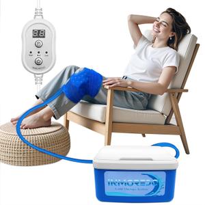 Inmoredo Ice Machine for Knee After Surgery, Cold Therapy Machine for Knee Replacement with Programmable Timer, Ice Therapy Machine for Sports Injuries, Joint Pain, Strains, Sprains and Arthritis