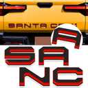 Tailgate Insert Letters Compatible for 2022 2023 2024 2025 Santa Cruz 4D Raised Tailgate Decal Letters (Double Layer Red Edge Black Faced)