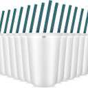 Lounsweer 15 Pcs Clear Reusable Cups with Straws and Lids, Plastic Frosted Round Bottom Ice Coffee Cups Travel Mug Tumbler for Beverage Water Party Birthday Disposable Drinkware (16oz,Green)