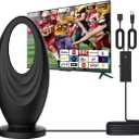 2025 TV Antenna Indoor/Outdoor VHF UHF Digital Antenna for Smart TV,Waterproof 2000 Miles for Local Channels with Amplifier 360 Receiving Support 4K 1080p HDTVs-16ft Long Cable