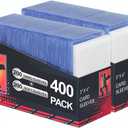 400 Card Sleeves Clear Loads for Cards,3"X4" Baseball Card Protectors,Premium Sleeves for Cards,Hard Plastic Card Holder for Trading Sports Football Game Cards (200 Hard Sleeves+200 Penny Sleeves)