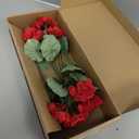 QIANYUN 2Pcs 19'' Realistic Artificial Geranium, Uv Resistant, Wedding Kitchen Garden Table Centerpieces Indoor Outdoor Decor (Red Geranium Flower)