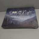 5 x RLTXBUK O Holy Night Christian Christmas Wall Art Decor, Christian Christmas Wall Decor, Religious Starry Night Mountain Forest Bible Verse Framed Canvas Prints Posters for Home Bedroom, 14x11 Inch