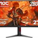 AOC 27" Curved Gaming Monitor, FHD 1080p, 280Hz (DP) 240Hz (HDMI), 0.3ms MPRT, VA Panel 1500R, AMD FreeSync Premium, HDR Ready, Height Adjustable, DisplayPort HDMI C27G4ZH