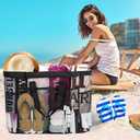 Mesh Beach Bags for Family - Women Beach Tote Bag for Toys, Towels, Travel Vacation Cruise Essentials